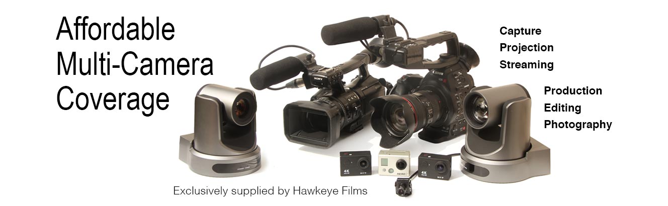 Live multi-camera coverage and video streaming by Hawkeye Films for Kitchener, Waterloo, Cambridge, Toronto and Ontario