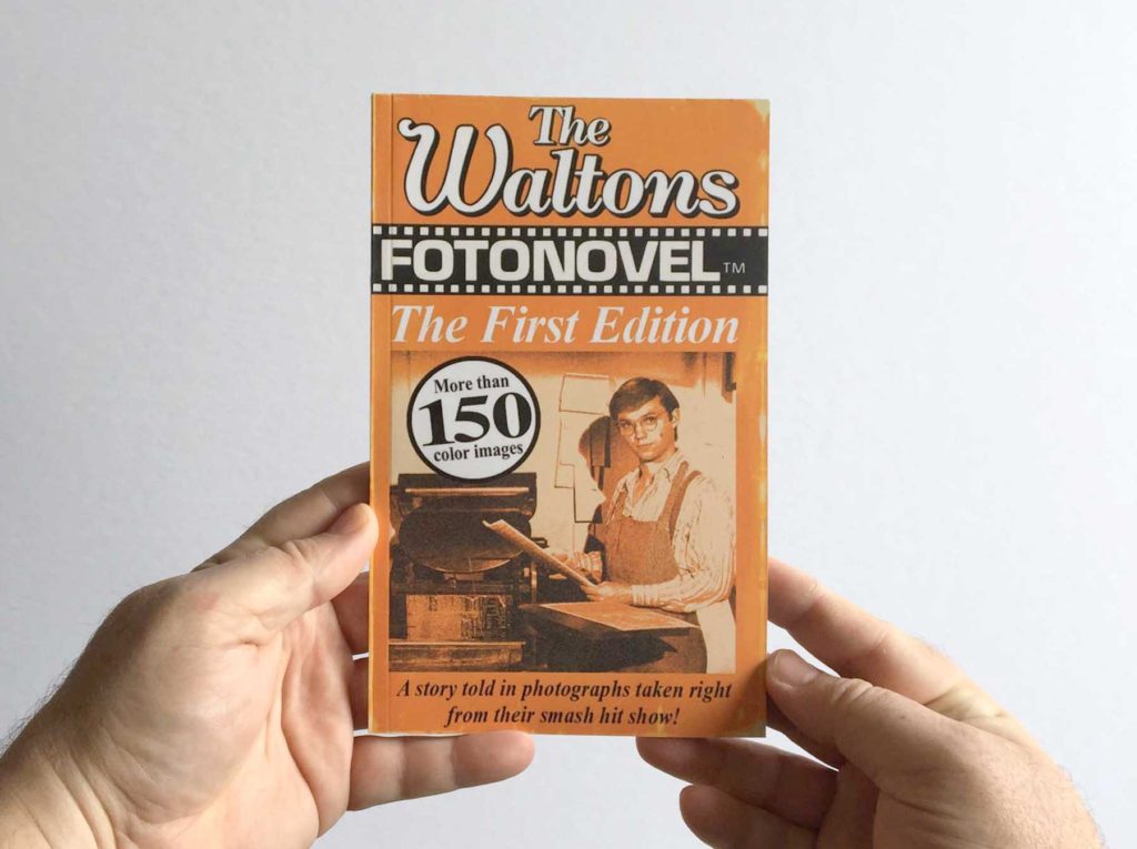 A paperback of scene grabs in the style of a 1970s photo novel - Print Media
