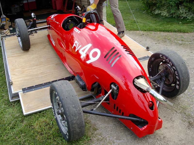 Carbon fiber body race car